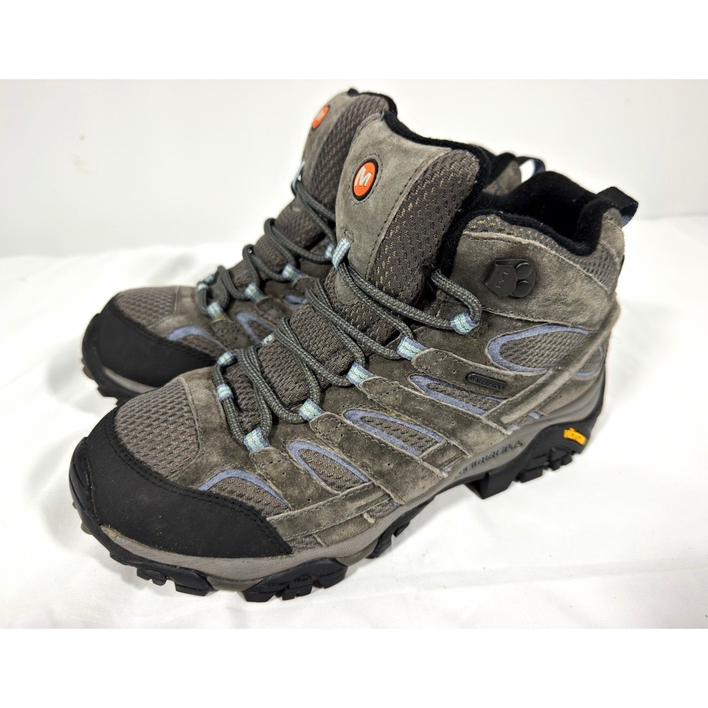 Merrell Granite Women's Hiking Shoes Gray Black Waterproof Vibram Size 10